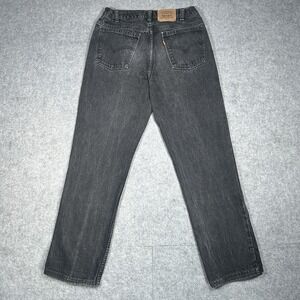 Vintage Levis 619 Jeans Men's Size‎ 34x32(28x31) Black Denim Blank Orange T Tab
